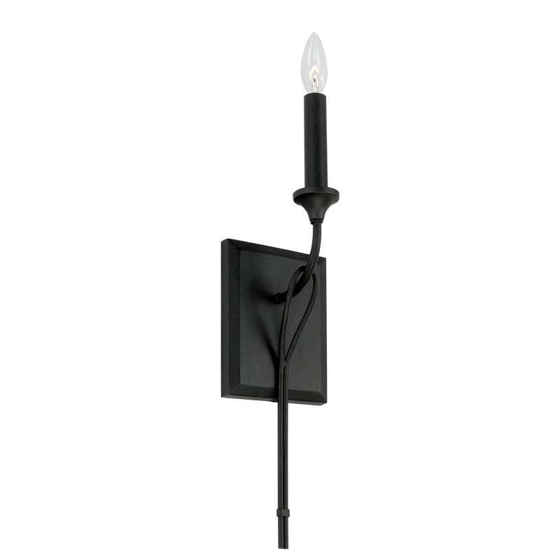 Bentley 1-Light Wall Sconce in Black Iron
