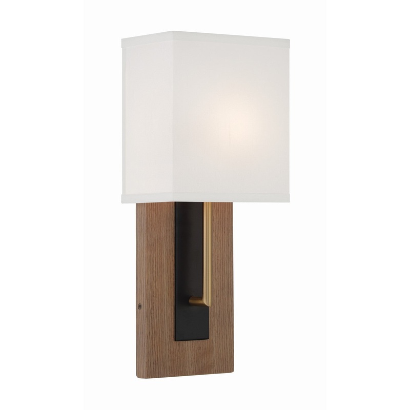 Brent 1-Light Wall Sconce in Matte Black & Vibrant Gold