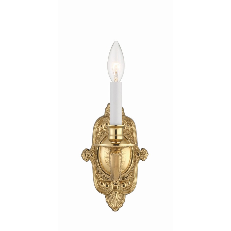 Cast Brass Wall Mount 1-Light Wall Mount in Polished Brass