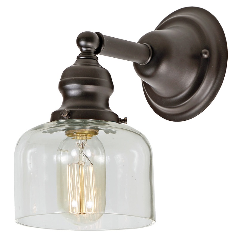 Central Park 1-Light Wrenley Wall Sconce with 5" Glass Shade