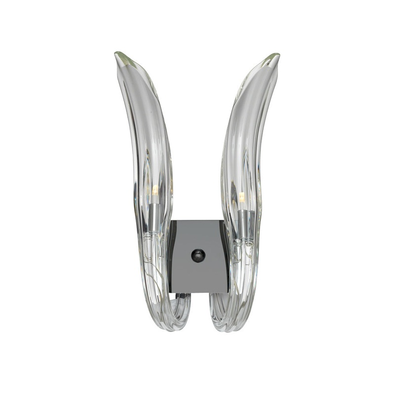 Cisne Two Light Wall Sconce in Polished Nickel