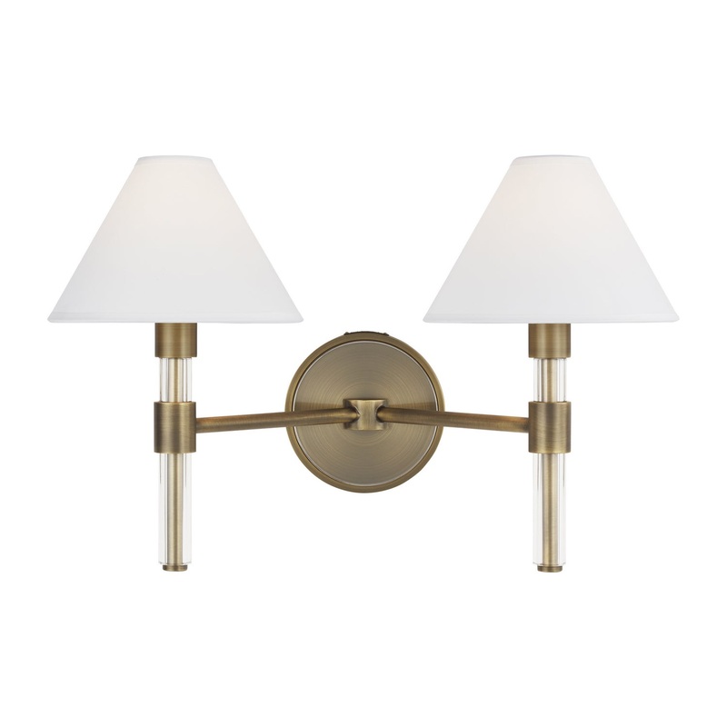 Robert 2-Light Vanity in Time Worn Brass