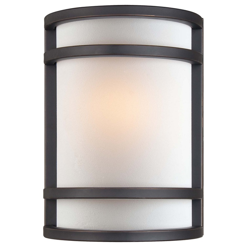 1-Light Wall Sconce in Dark Restoration Bronze & French Scavo Glass