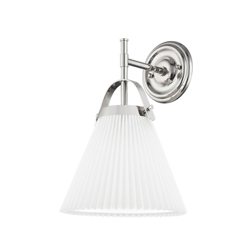Aldridge 1-Light Wall Sconce in Polished Nickel