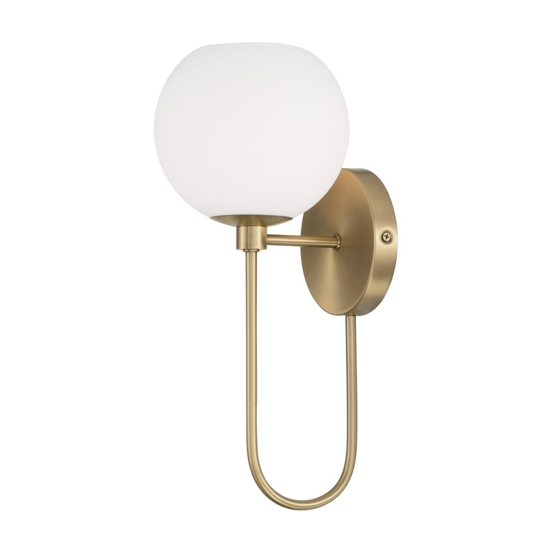 Ansley 1-Light Wall Sconce in Aged Brass