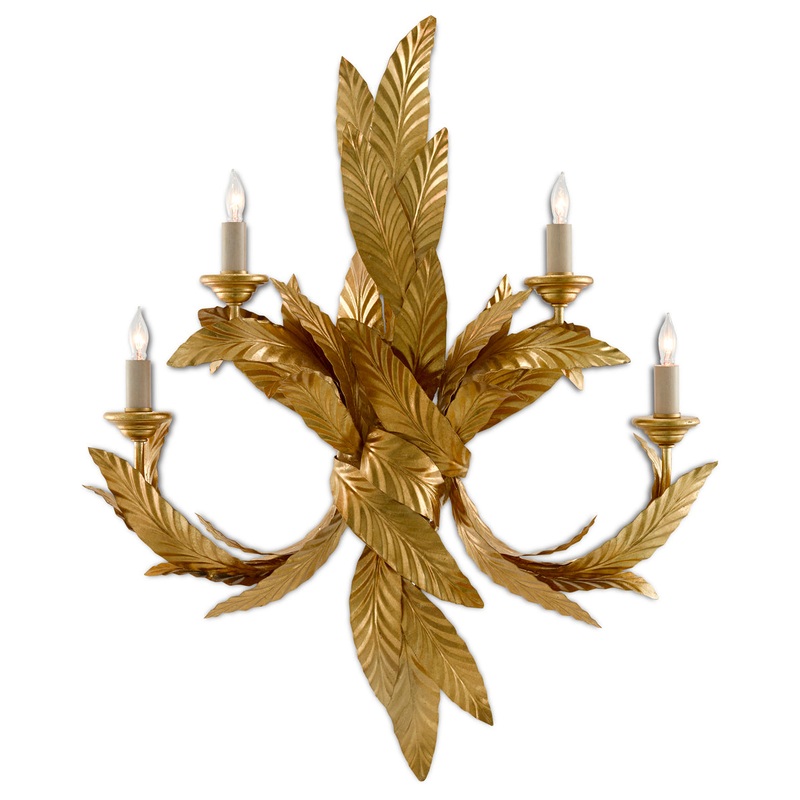 Apollo 4-Light Wall Sconce in Contemporary Gold Leaf