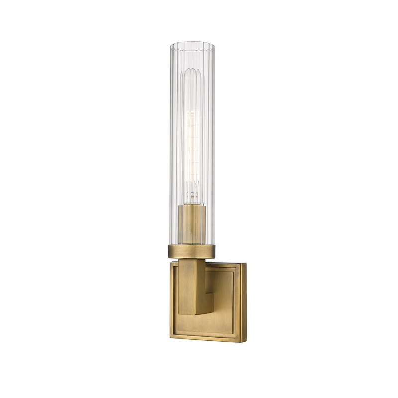 Beau 1-Light Wall Sconce in Rubbed Brass