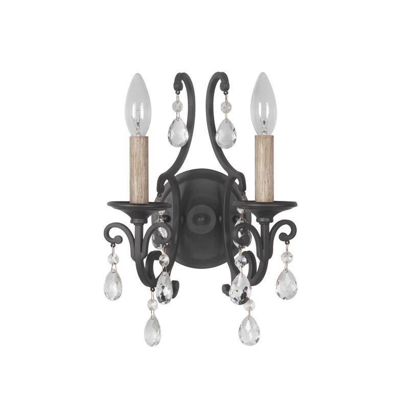 Bentley 2-Light Wall Sconce in Matte Black