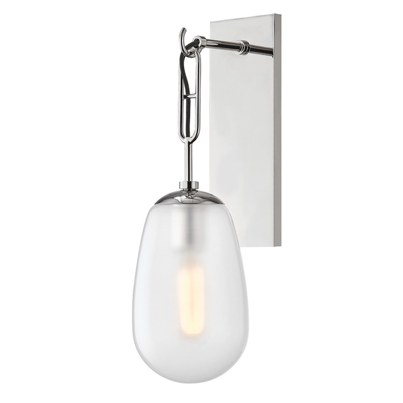 Bruckner 1-Light Wall Sconce in Polished Nickel
