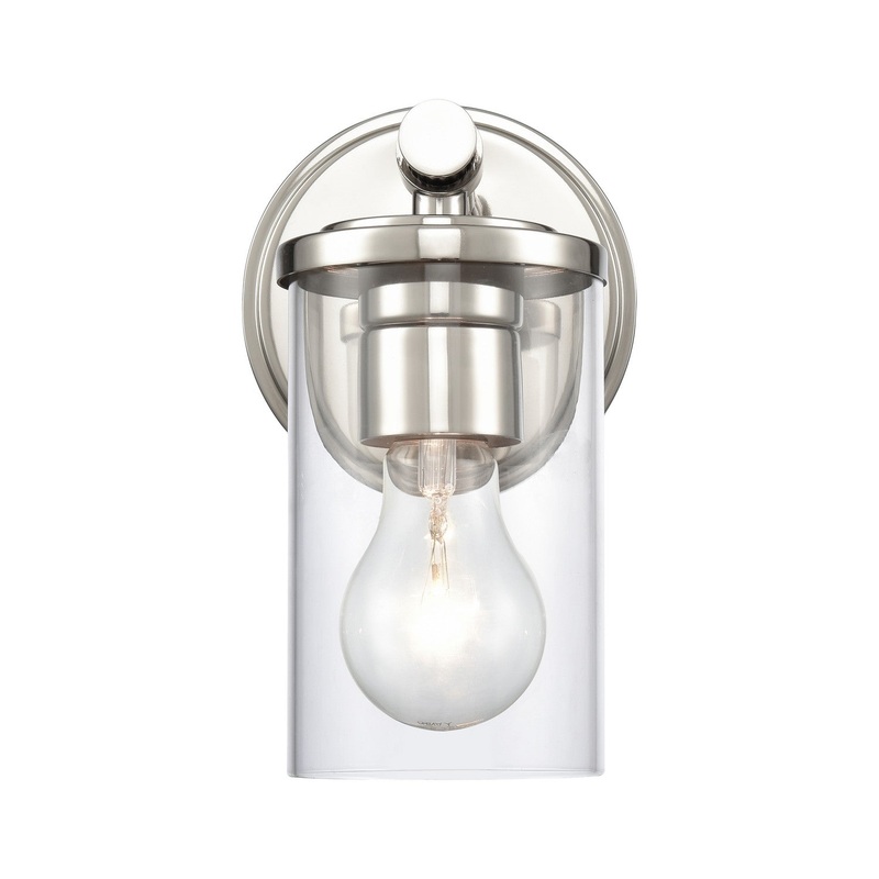 Burrow 1-Light Vanity in Polished Nickel