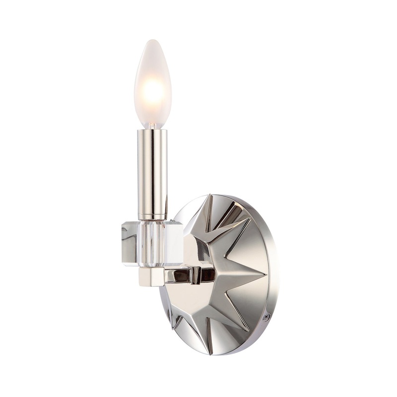 Carson 1 Light Wall Mount in Polished Nickel