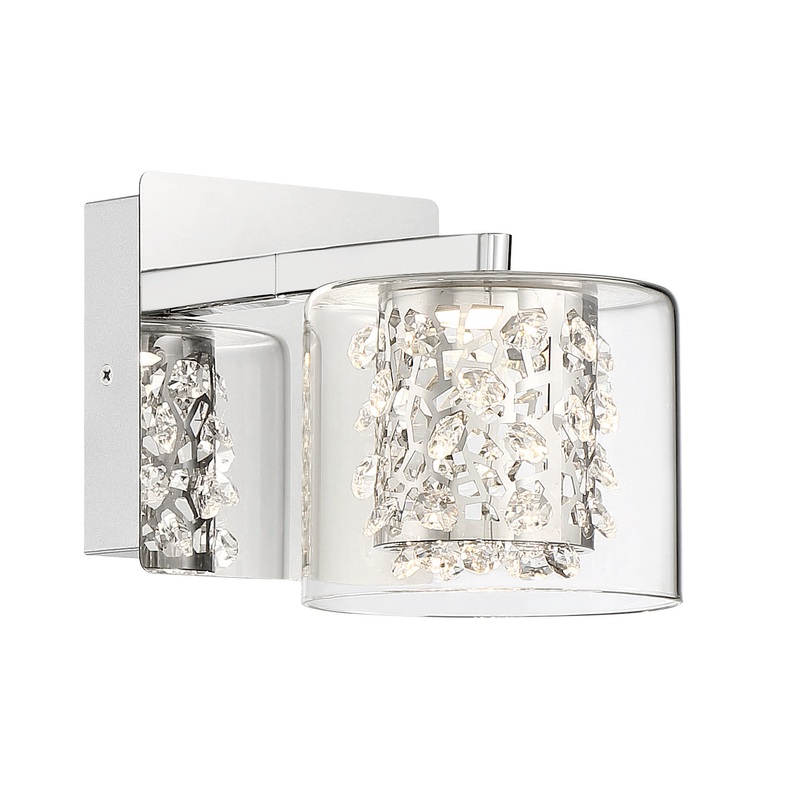 Wild Gems 1-Light LED Bath in Chrome