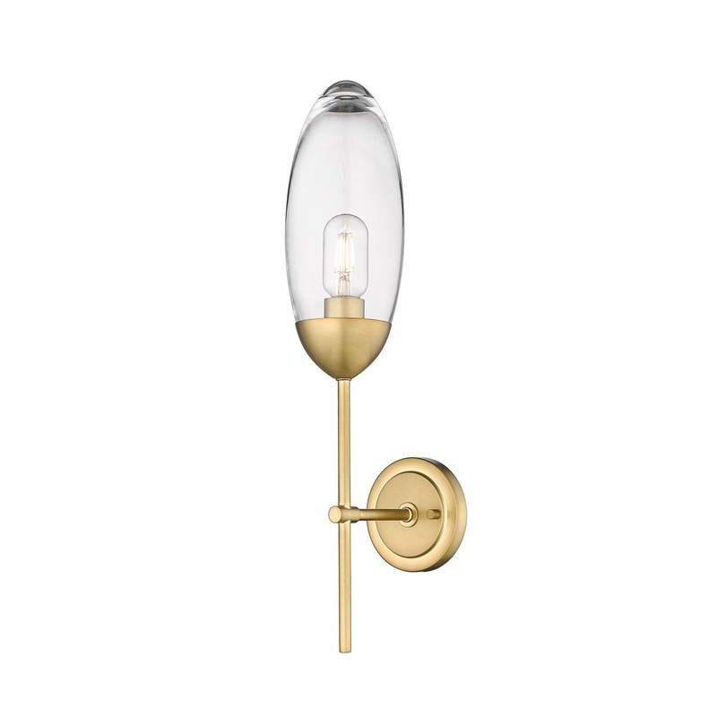 Arden One Light Wall Sconce in Rubbed Brass