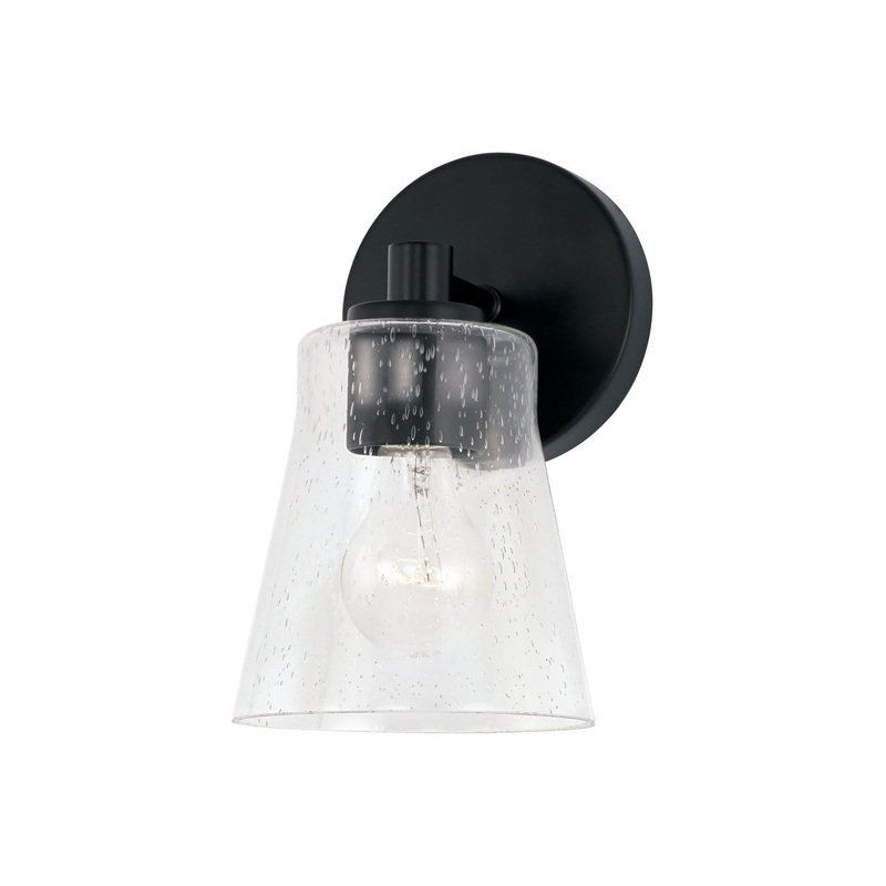 Baker 1-Light Wall Sconce in Matte Black