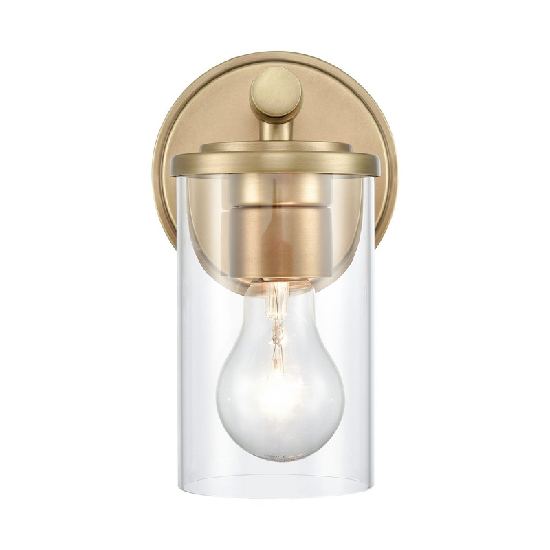 Burrow 1-Light Vanity in Natural Brass