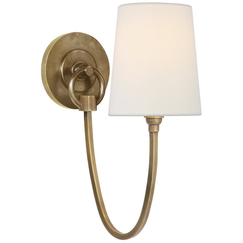 Reed 1-Light Wall Sconce in Hand-Rubbed Antique Brass
