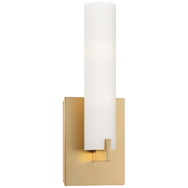 Tube LED Wall Sconce in Honey Gold