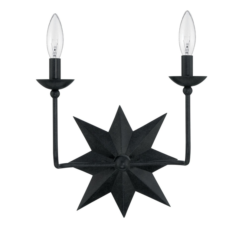 Astro 2-Light Wall Mount in Black