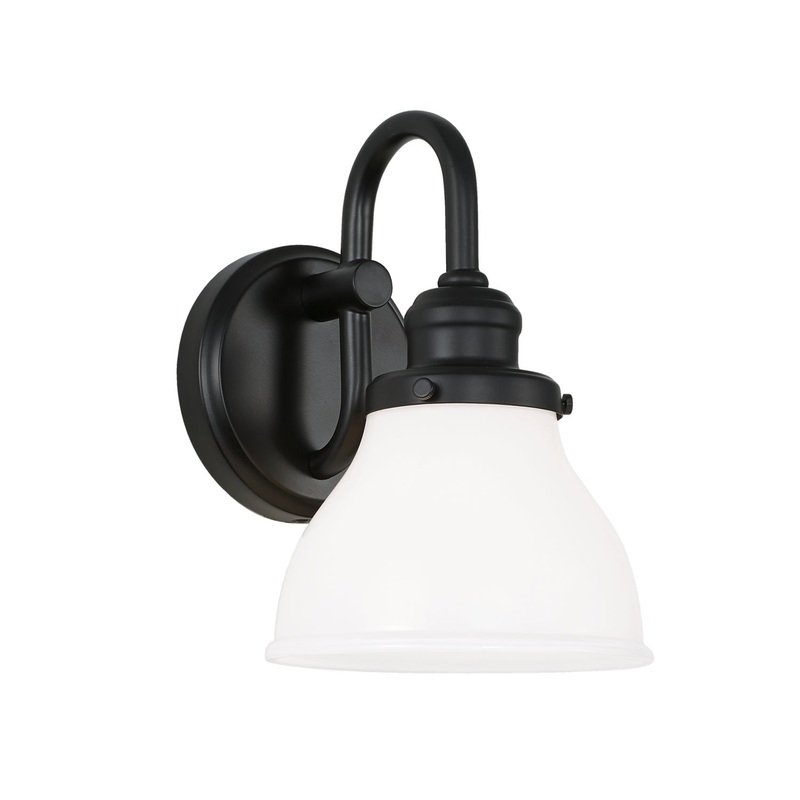 Baxter 1-Light Wall Sconce in Matte Black