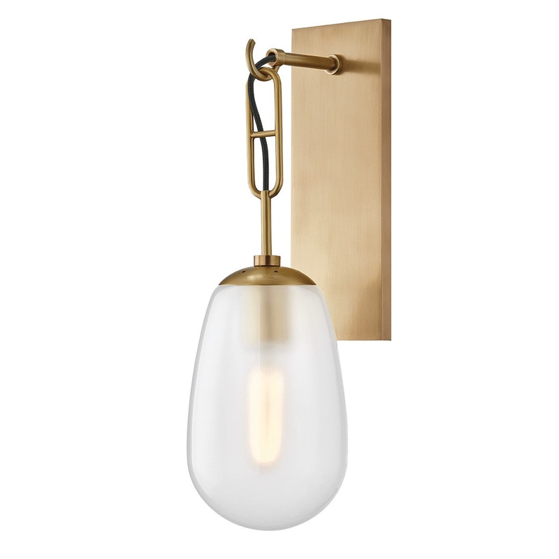 Bruckner 1-Light Wall Sconce in Aged Brass