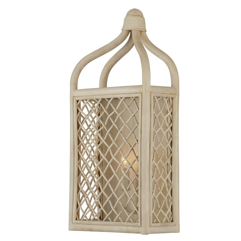 Wanstead 1-Light Wall Sconce in Bleached Natural & Antique Pearl