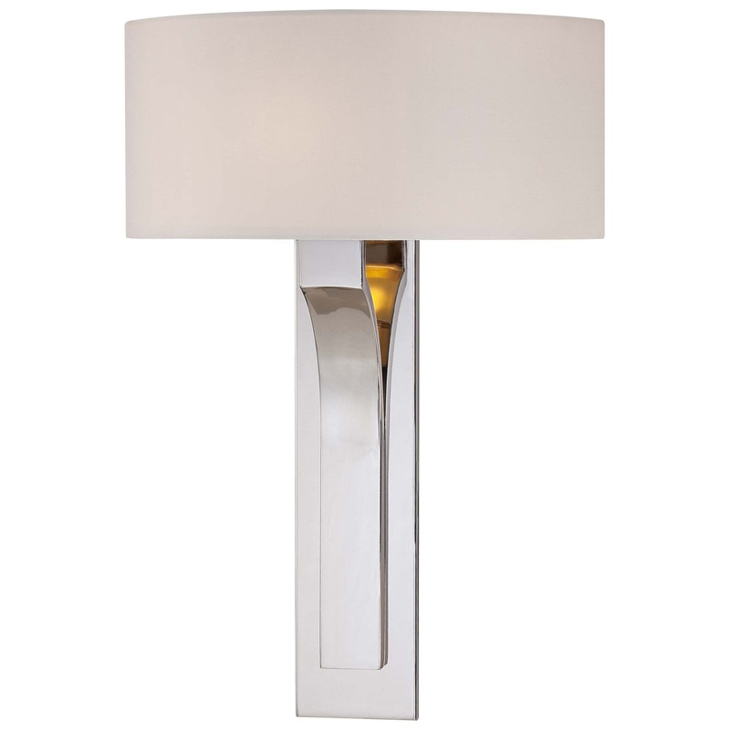 1-Light Wall Sconce in Polished Nickel