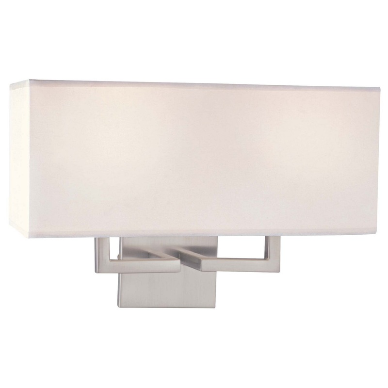 2-Light Wall Sconce in Brushed Nickel