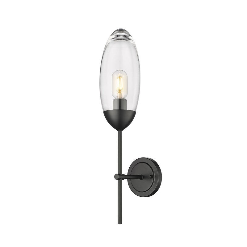 Arden One Light Wall Sconce in Matte Black