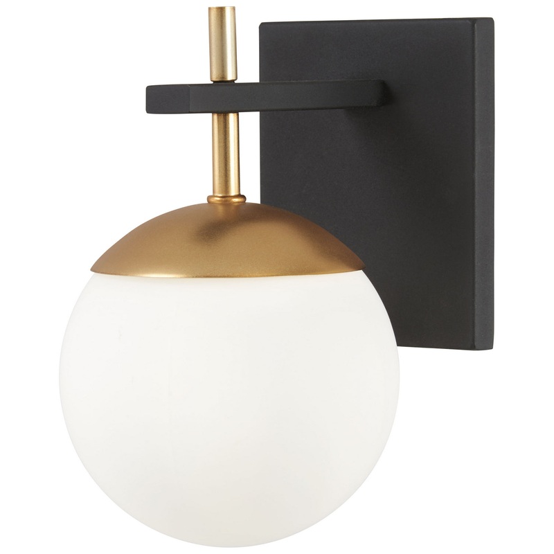 Alluria 1-Light Wall Mount in Weathered Black & Autumn Gold