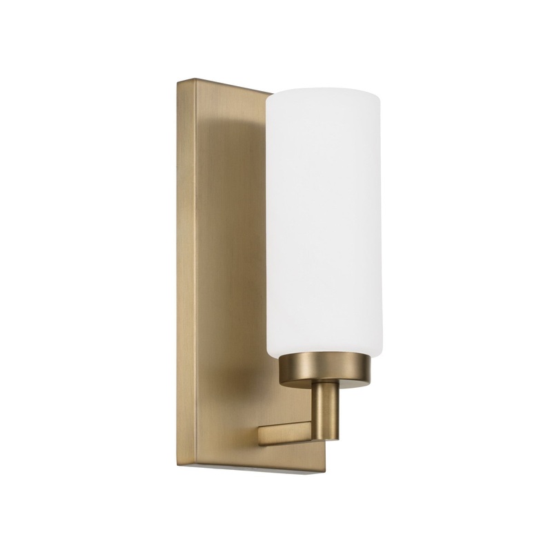 Alyssa 1-Light Wall Sconce in Aged Brass