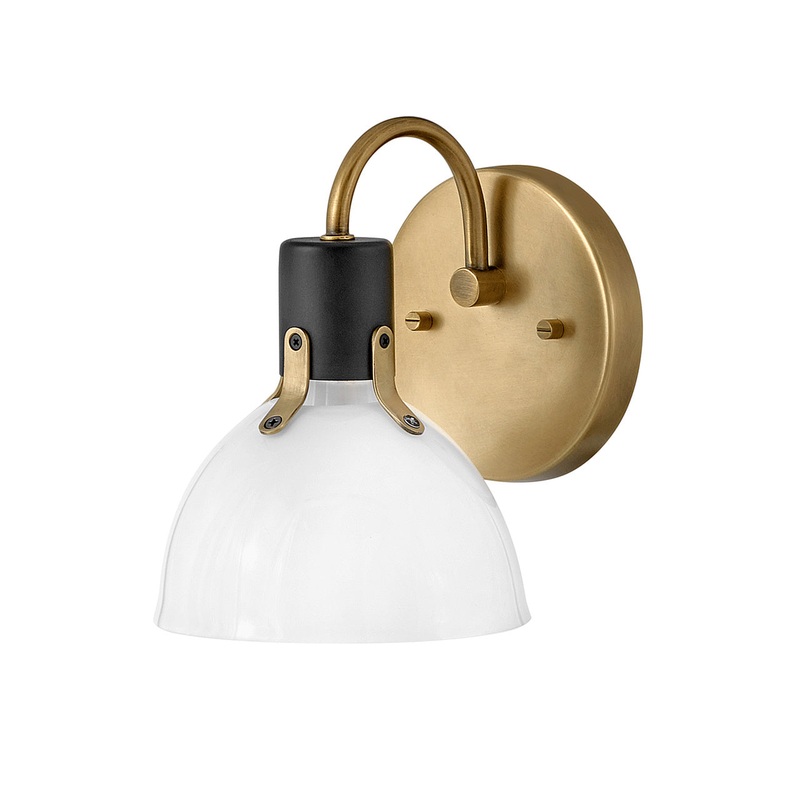 Argo One Light Vanity in Heritage Brass