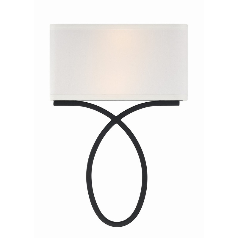 Brinkley 2-Light Wall Mount in Black Forged