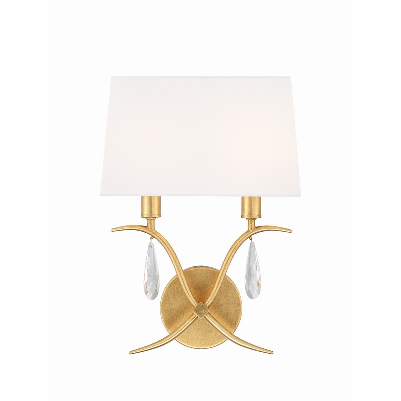 Rollins 2-Light Wall Mount in Antique Gold