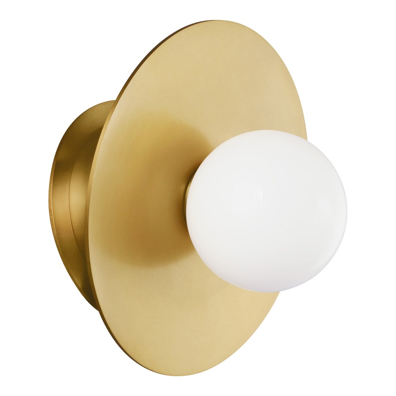 1-Light Wall Sconce in Burnished Brass