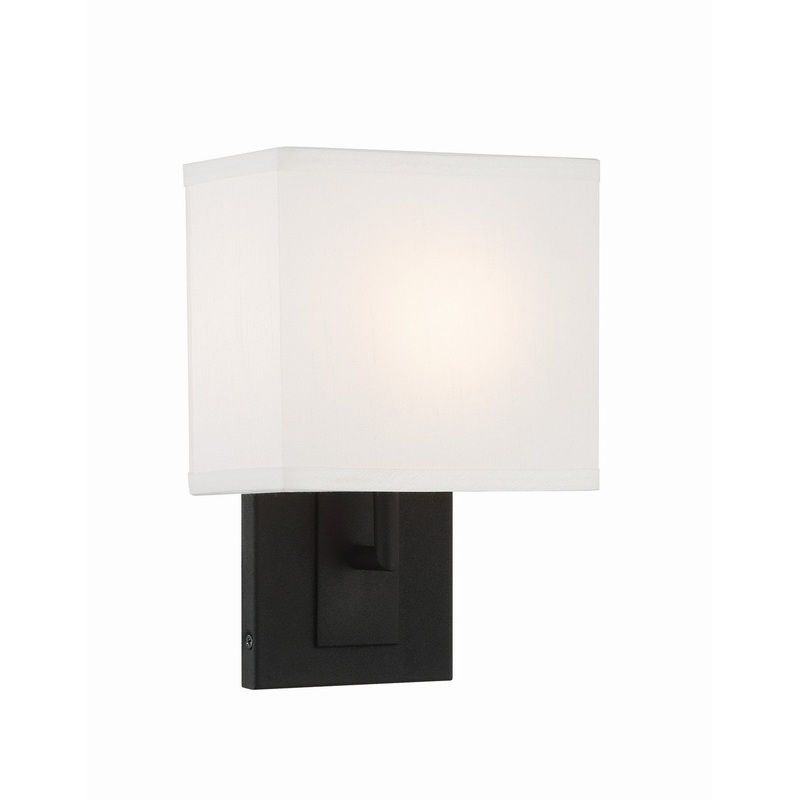 Brent 1-Light Wall Sconce in Black Forged