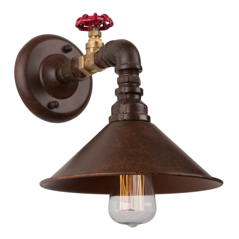 Revival Wall Light in Authentic Rust