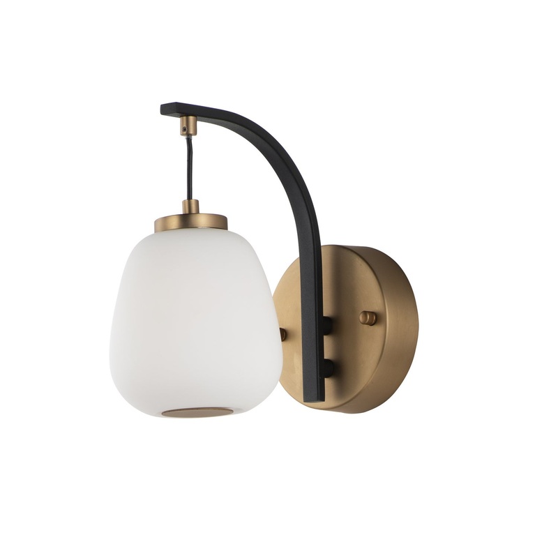 Soji LED Wall Sconce in Black & Gold