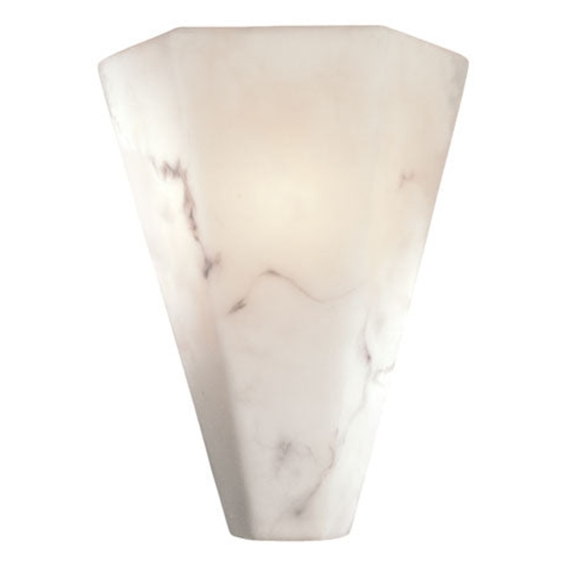 1-Light Wall Sconce with Alabaster Dust Shade