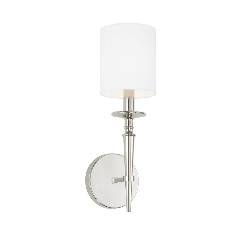 Abbie 1-Light Wall Sconce in Polished Nickel