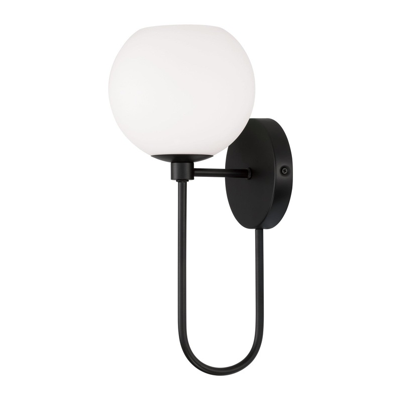Ansley 1-Light Wall Sconce in Matte Black