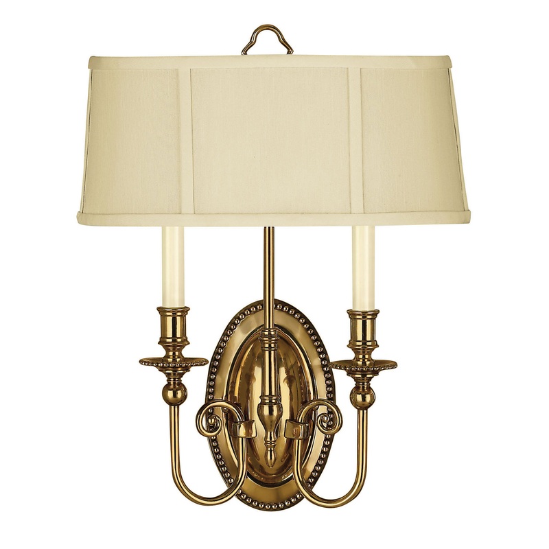 Cambridge Two Light Sconce in Burnished Brass