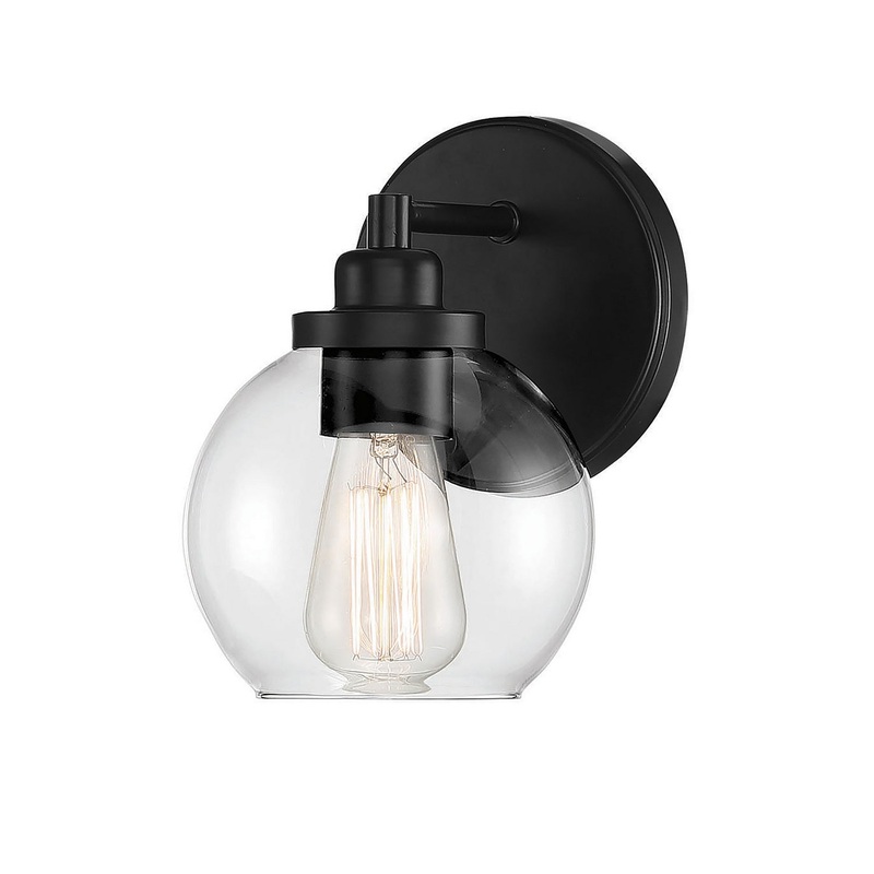 Carson 1-Light Sconce in Matte Black