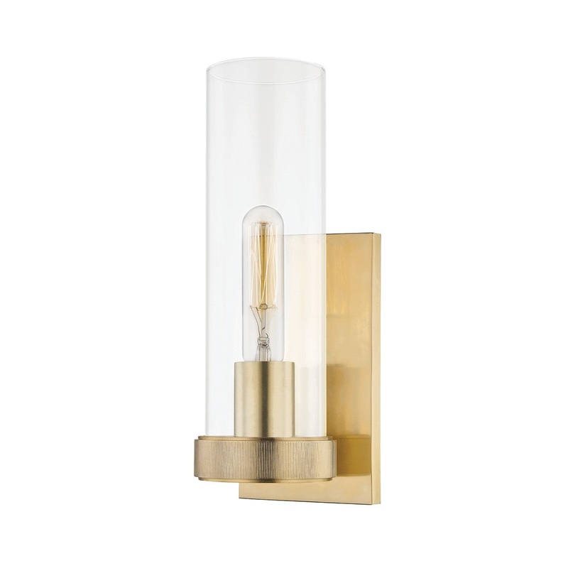 Briggs 1-Light Wall Sconce in Aged Brass