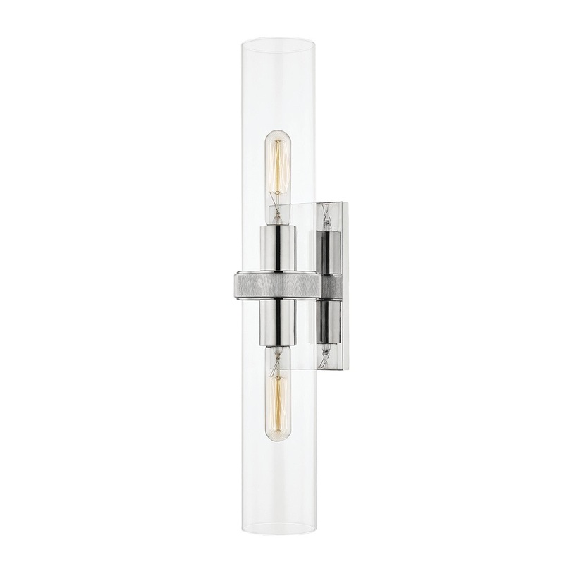 Briggs 2-Light Wall Sconce in Polished Nickel