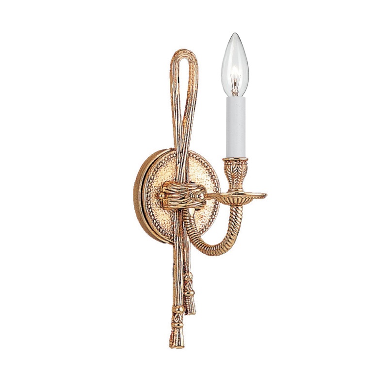 Cast Brass 1-Light Wall Mount in Olde Brass