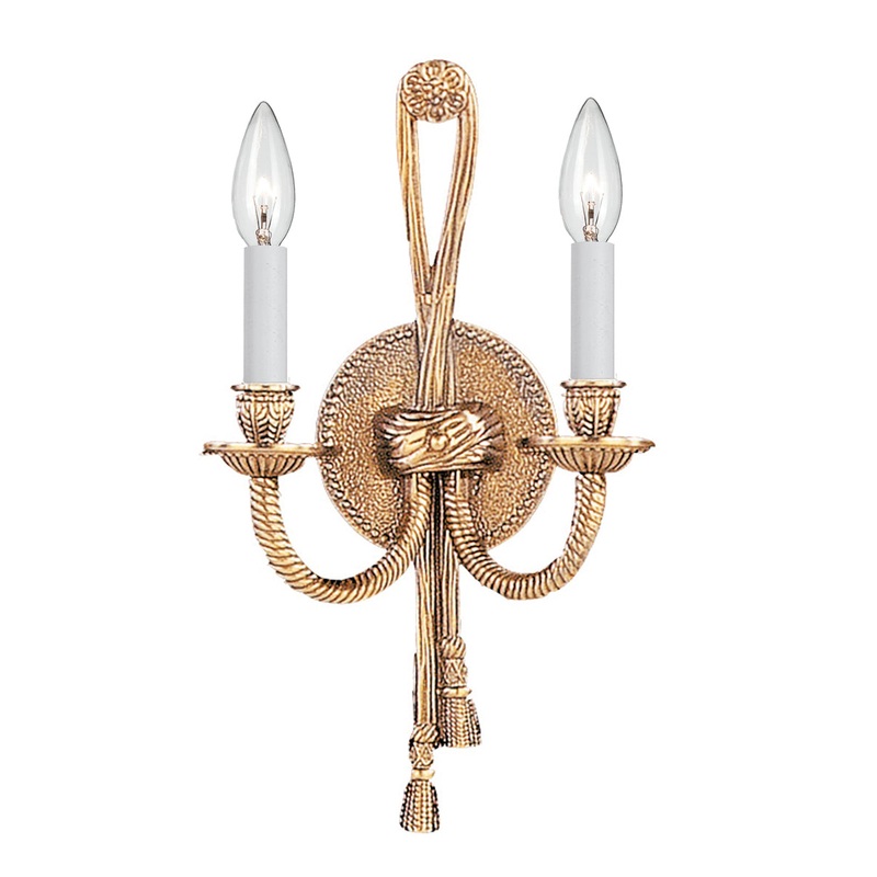 Cast Brass 2-Light Wall Mount
