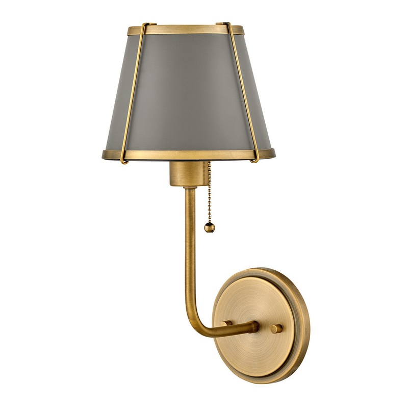 Clarke LED Wall Sconce in Lacquered Dark Brass