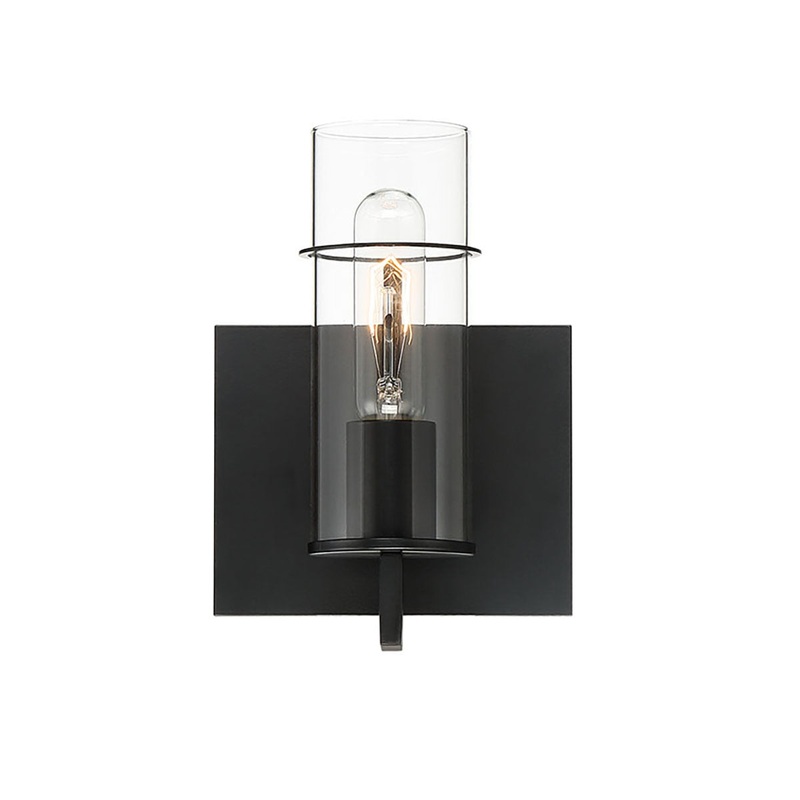 Pista 1-Light Wall Sconce in Black