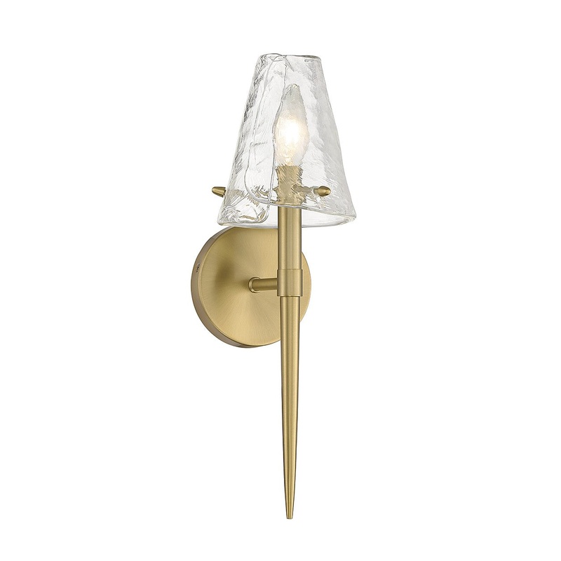 Shellbourne 1-Light Wall Sconce in Warm Brass