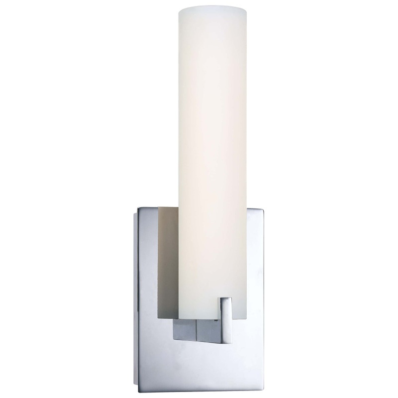 Tube LED Wall Sconce in Chrome